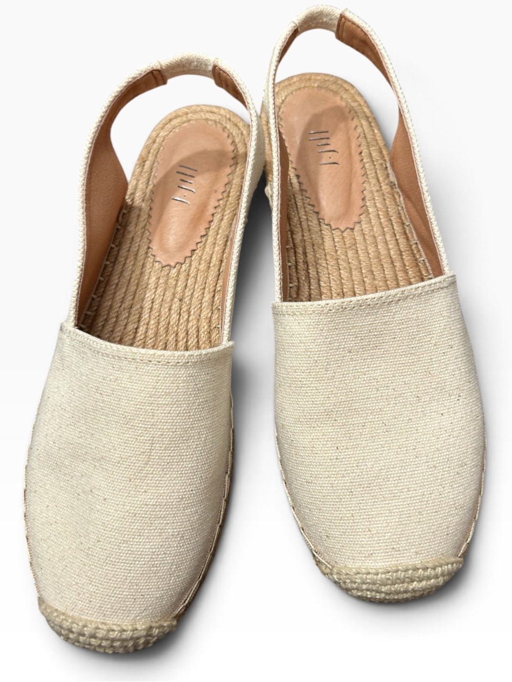 J. Jill Cream Canvas Slingback Espadrilles
